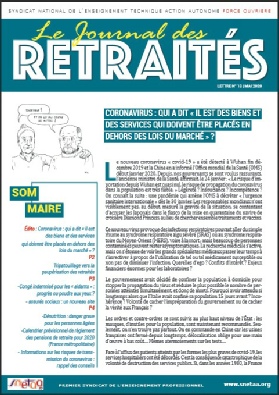 Cliquez pour télécharger le journal des Retraités n° 13 de mai 2020